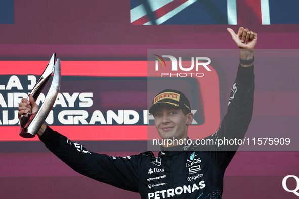 George Russell of Mercedes after the Formula 1 Grand Prix of Azerbaijan at Baku City Circuit in Baku, Azerbaijan on September 15, 2024. 