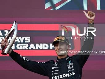 George Russell of Mercedes after the Formula 1 Grand Prix of Azerbaijan at Baku City Circuit in Baku, Azerbaijan on September 15, 2024. (