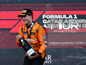 Oscar Piastri of McLaren after the Formula 1 Grand Prix of Azerbaijan at Baku City Circuit in Baku, Azerbaijan on September 15, 2024. (