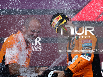 Oscar Piastri of McLaren after the Formula 1 Grand Prix of Azerbaijan at Baku City Circuit in Baku, Azerbaijan on September 15, 2024. (