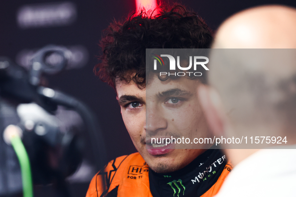 Lando Norris of McLaren after the Formula 1 Grand Prix of Azerbaijan at Baku City Circuit in Baku, Azerbaijan on September 15, 2024. 