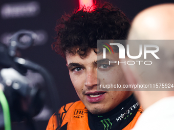 Lando Norris of McLaren after the Formula 1 Grand Prix of Azerbaijan at Baku City Circuit in Baku, Azerbaijan on September 15, 2024. (