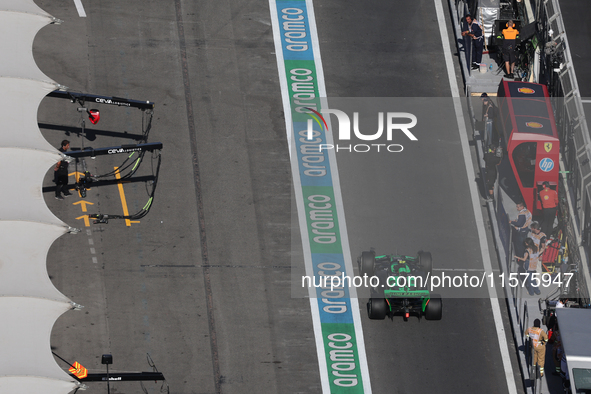 Zhou Guanyu of Kick Sauber during the Formula 1 Grand Prix of Azerbaijan at Baku City Circuit in Baku, Azerbaijan on September 15, 2024. 