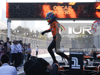 Oscar Piastri of McLaren after the Formula 1 Grand Prix of Azerbaijan at Baku City Circuit in Baku, Azerbaijan on September 15, 2024. (