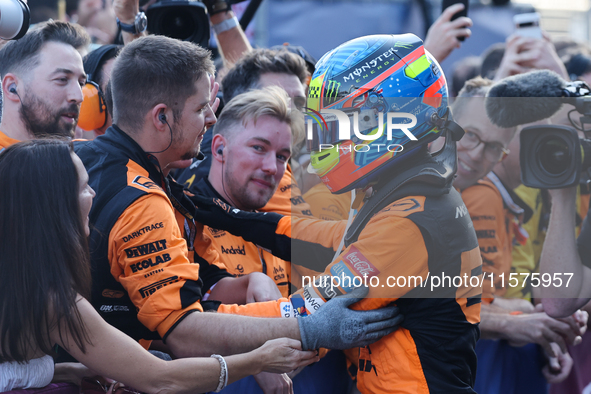 Oscar Piastri of McLaren after the Formula 1 Grand Prix of Azerbaijan at Baku City Circuit in Baku, Azerbaijan on September 15, 2024. 