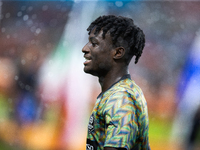 Houston Dynamo midfielder Brooklyn Raines (35) warms up ahead of a match against Real Salt Lake at Shell Energy Stadium in Houston, Texas, o...