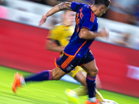 Houston Dynamo forward Ezequiel Ponce (10) drives the play down the pitch during a match between Houston Dynamo and Real Salt Lake at Shell...