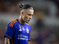 Houston Dynamo midfielder Sebastian Kowalczyk (27) during a match between Houston Dynamo and Real Salt Lake at Shell Energy Stadium in Houst...