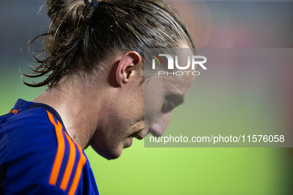 Houston Dynamo midfielder Griffin Dorsey participates in a match between Houston Dynamo and Real Salt Lake at Shell Energy Stadium in Housto...