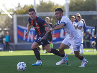 Malcom Braida of San Lorenzo plays the ball during a match between San Lorenzo and Velez as part of Copa de la Liga 2024 at Estadio Pedro Bi...