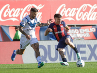 Matias Reali of San Lorenzo plays the ball during a match between San Lorenzo and Velez as part of Copa de la Liga 2024 at Estadio Pedro Bid...