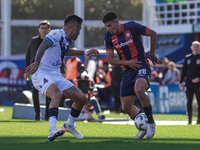 Alexis Cuello of San Lorenzo plays the ball during a match between San Lorenzo and Velez as part of Copa de la Liga 2024 at Estadio Pedro Bi...