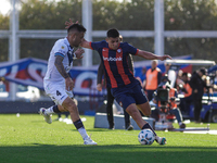 Alexis Cuello of San Lorenzo plays the ball during a match between San Lorenzo and Velez as part of Copa de la Liga 2024 at Estadio Pedro Bi...