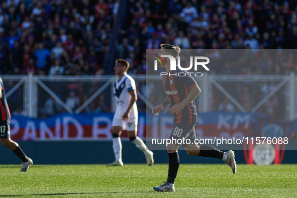 Iker Muniain of San Lorenzo is seen in action during the match between San Lorenzo and Velez as part of Copa de la Liga 2024 at Estadio Pedr...