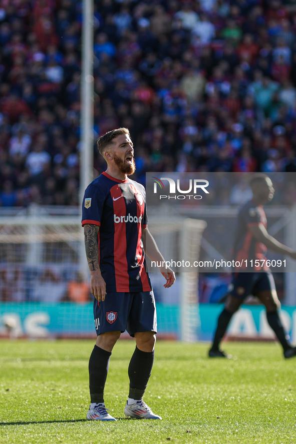 Iker Muniain of San Lorenzo is seen in action during the match between San Lorenzo and Velez as part of Copa de la Liga 2024 at Estadio Pedr...