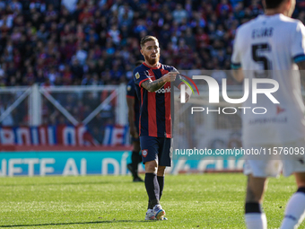 Iker Muniain of San Lorenzo is seen in action during the match between San Lorenzo and Velez as part of Copa de la Liga 2024 at Estadio Pedr...