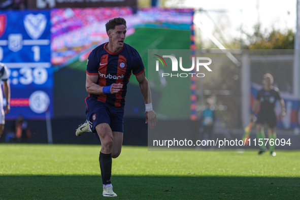 Andres Vombergar of San Lorenzo is seen in action during the match between San Lorenzo and Velez as part of Copa de la Liga 2024 at Estadio...