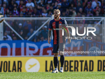 Iker Muniain of San Lorenzo is seen in action during the match between San Lorenzo and Velez as part of Copa de la Liga 2024 at Estadio Pedr...