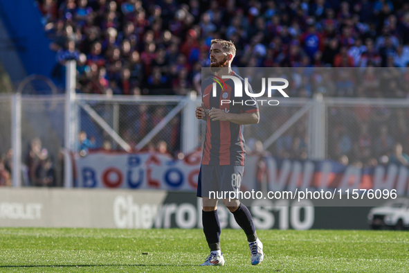 Iker Muniain of San Lorenzo is seen in action during the match between San Lorenzo and Velez as part of Copa de la Liga 2024 at Estadio Pedr...