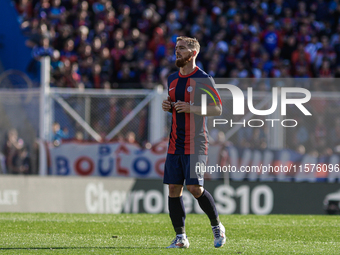 Iker Muniain of San Lorenzo is seen in action during the match between San Lorenzo and Velez as part of Copa de la Liga 2024 at Estadio Pedr...