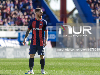 Iker Muniain of San Lorenzo is seen in action during the match between San Lorenzo and Velez as part of Copa de la Liga 2024 at Estadio Pedr...