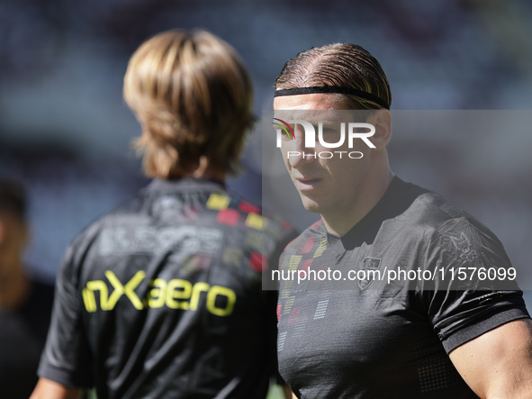 Federico Baschirotto during the Serie A 2024-2025 match between Torino and Lecce in Torino, Italy, on September 15, 2024 