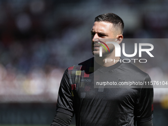 Wladimiro Falcone during the Serie A 2024-2025 match between Torino and Lecce in Torino, Italy, on September 15, 2024 (