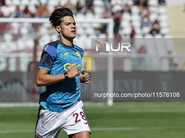 Samuele Ricci during the Serie A 2024-2025 match between Torino and Lecce in Torino, Italy, on September 15, 2024 