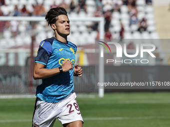 Samuele Ricci during the Serie A 2024-2025 match between Torino and Lecce in Torino, Italy, on September 15, 2024 (