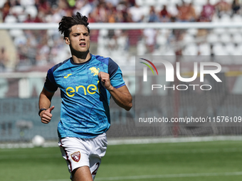 Samuele Ricci during the Serie A 2024-2025 match between Torino and Lecce in Torino, Italy, on September 15, 2024 (