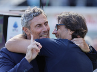 Luca Gotti and Paolo Vanoli during the Serie A 2024-2025 match between Torino and Lecce in Torino, Italy, on September 15, 2024 (