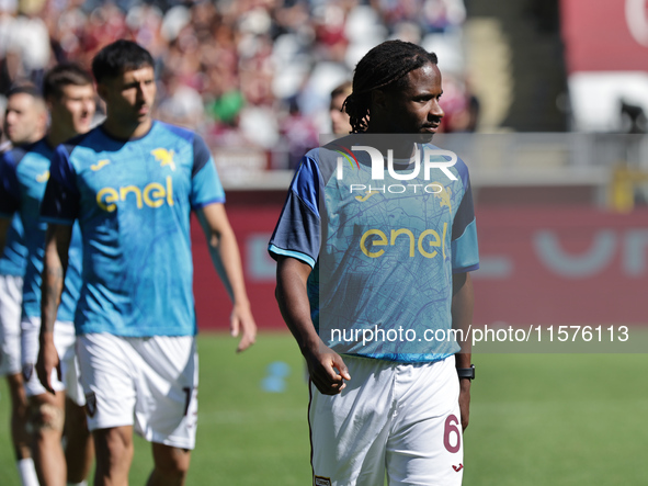 Adrien Tam?ze during the Serie A 2024-2025 match between Torino and Lecce in Torino, Italy, on September 15, 2024 