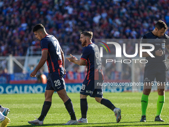 Iker Muniain of San Lorenzo gestures during the match between San Lorenzo and Velez as part of Copa de la Liga 2024 at Estadio Pedro Bidegai...