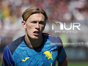 Marcus Pedersen during the Serie A 2024-2025 match between Torino and Lecce in Torino, Italy, on September 15, 2024 (