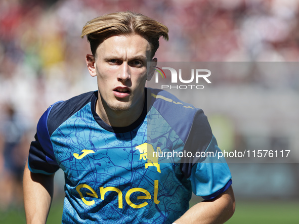 Marcus Pedersen during the Serie A 2024-2025 match between Torino and Lecce in Torino, Italy, on September 15, 2024 