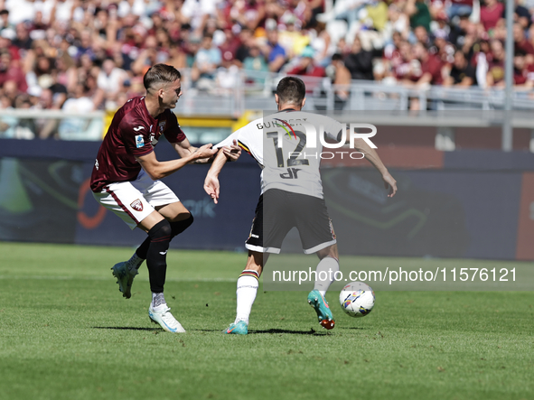 Ivan Ili? during the Serie A 2024-2025 match between Torino and Lecce in Torino, Italy, on September 15, 2024 