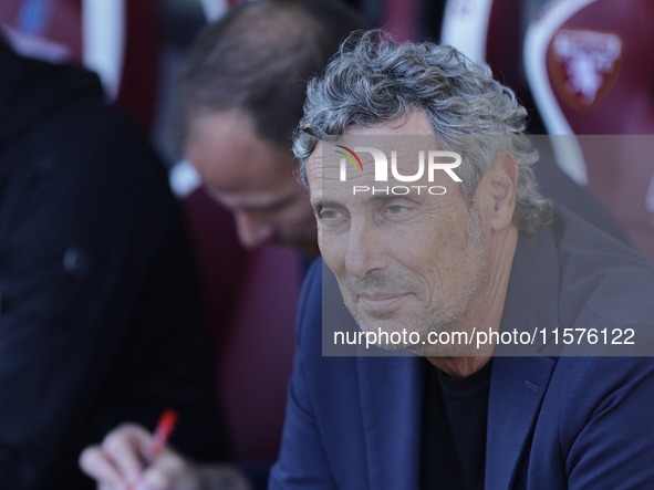 Luca Gotti during the Serie A 2024-2025 match between Torino and Lecce in Torino, Italy, on September 15, 2024 