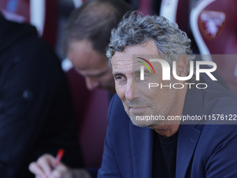 Luca Gotti during the Serie A 2024-2025 match between Torino and Lecce in Torino, Italy, on September 15, 2024 (