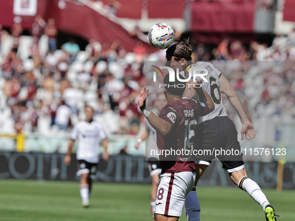 Federico Baschirotto during the Serie A 2024-2025 match between Torino and Lecce in Torino, Italy, on September 15, 2024 