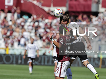 Federico Baschirotto during the Serie A 2024-2025 match between Torino and Lecce in Torino, Italy, on September 15, 2024 (