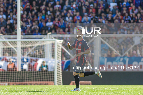 Iker Muniain of San Lorenzo is seen in action during the match between San Lorenzo and Velez as part of Copa de la Liga 2024 at Estadio Pedr...