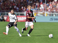 Mergim Vojvoda during the Serie A 2024-2025 match between Torino and Lecce in Torino, Italy, on September 15, 2024 (