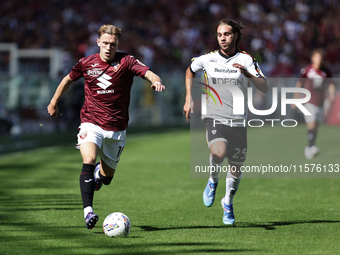 Marcus Pedersen during the Serie A 2024-2025 match between Torino and Lecce in Torino, Italy, on September 15, 2024 (