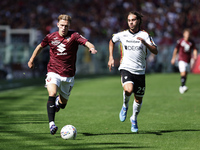 Marcus Pedersen during the Serie A 2024-2025 match between Torino and Lecce in Torino, Italy, on September 15, 2024 (