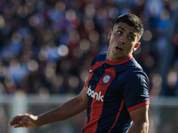 Alexis Cuello of San Lorenzo gestures during the match between San Lorenzo and Velez as part of Copa de la Liga 2024 at Estadio Pedro Bidega...