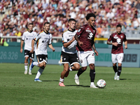 Valentino Lazaro during the Serie A 2024-2025 match between Torino and Lecce in Torino, Italy, on September 15, 2024 (