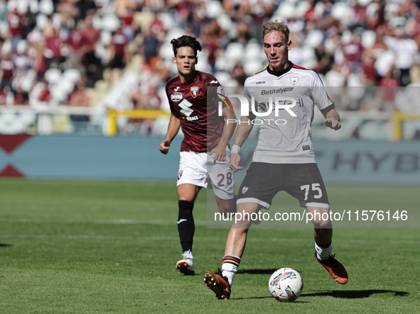 Balthazar Pierret during the Serie A 2024-2025 match between Torino and Lecce in Torino, Italy, on September 15, 2024 