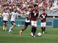 Valentino Lazaro during the Serie A 2024-2025 match between Torino and Lecce in Torino, Italy, on September 15, 2024 (