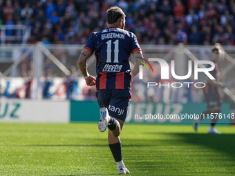 Ivan Leguizamon of San Lorenzo is seen in action during the match between San Lorenzo and Velez as part of Copa de la Liga 2024 at Estadio P...