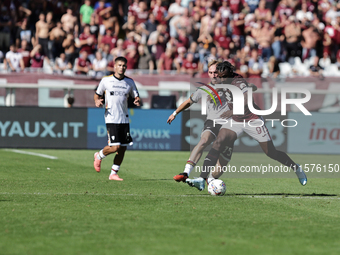 Duvan Zapata during the Serie A 2024-2025 match between Torino and Lecce in Torino, Italy, on September 15, 2024 (